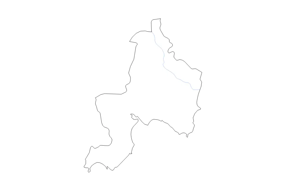 Mapa de Cagliari, Italy de tipo contorno y ríos para Europa, con contorno y ríos con límites limpios.