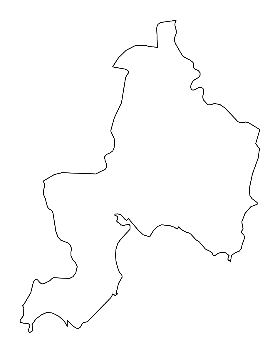 Outline map of Cagliari, Italy with rivers.