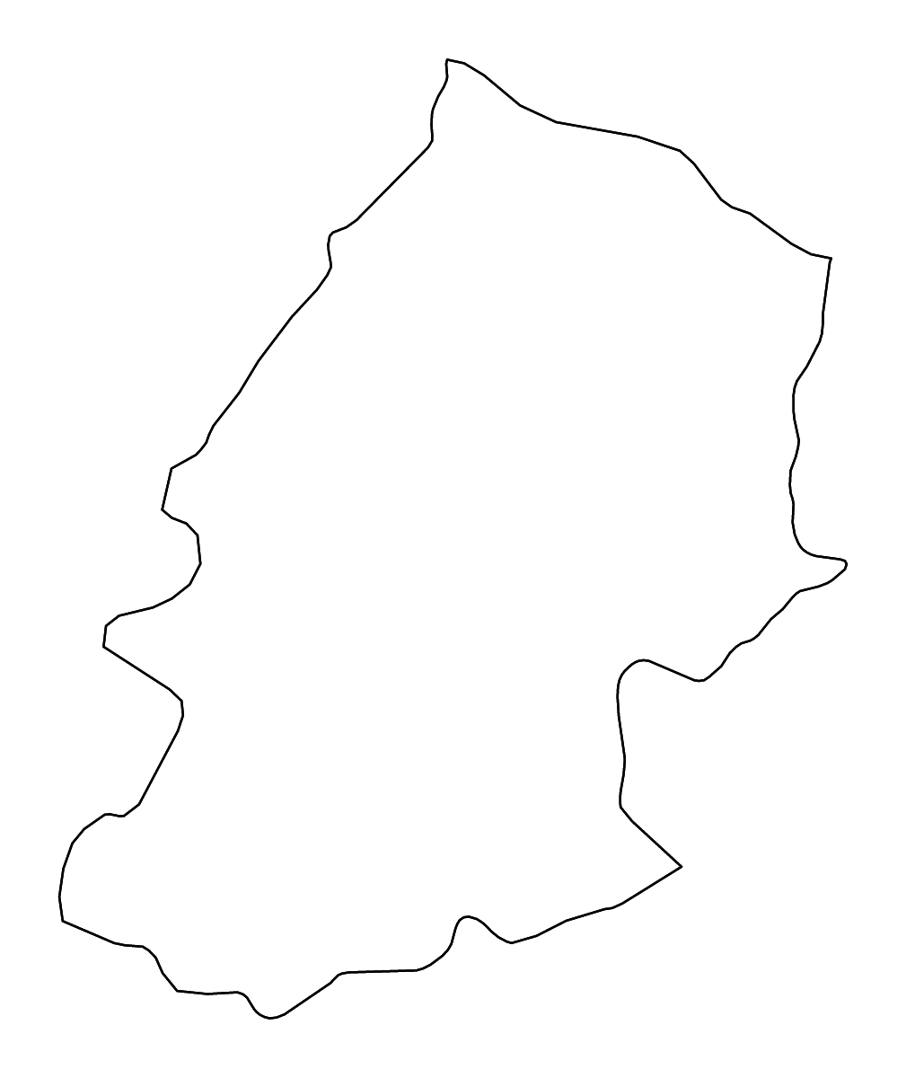 Mapa de contorno de Campobasso, Italy con ríos.