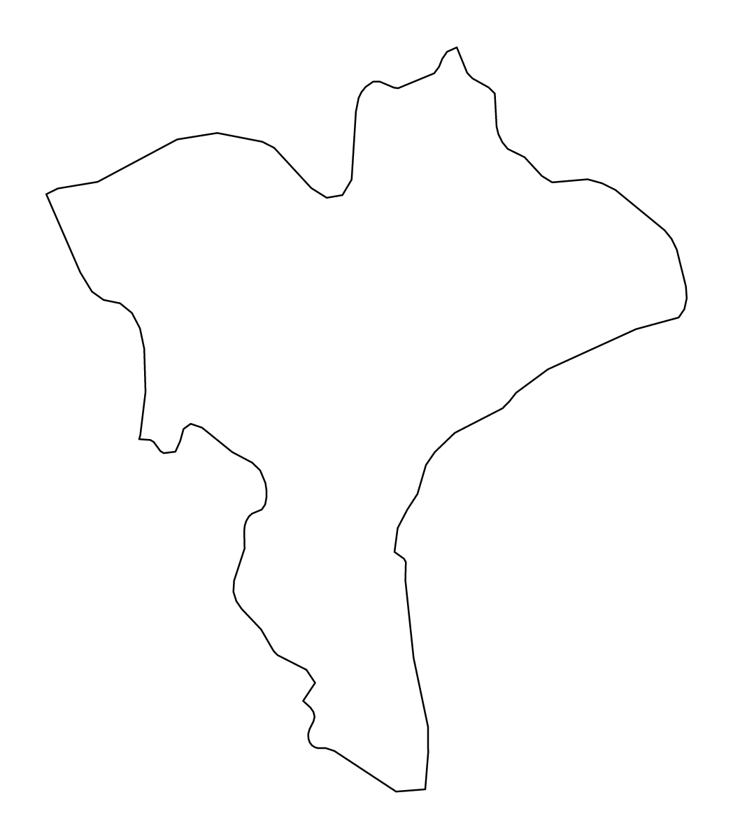Mapa de contorno de Catanzaro, Italy.