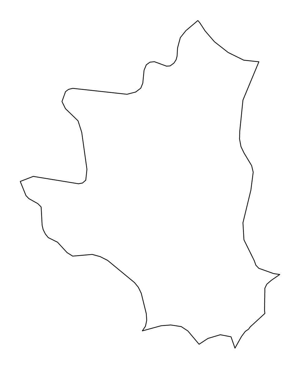 Mapa de contorno de Crotone, Italy.