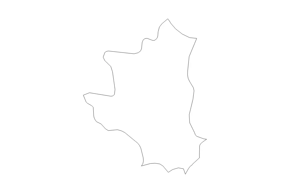 Mapa de Crotone, Italy de tipo contorno para Europa, con contorno con límites limpios.