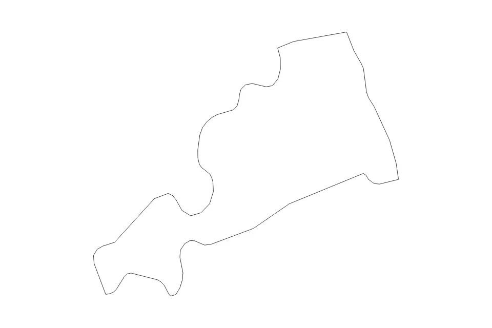Mapa de Fermo, Italy de tipo contorno para Europa, con contorno con límites limpios.
