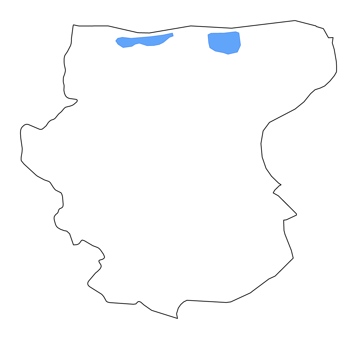 Outline map of Foggia, Italy with lakes and rivers.