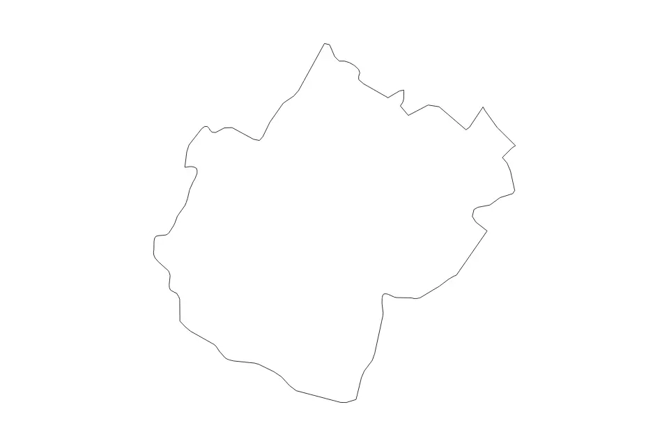 Mapa de Forlì-Cesena, Italy de tipo contorno para Europa, con contorno con límites limpios.