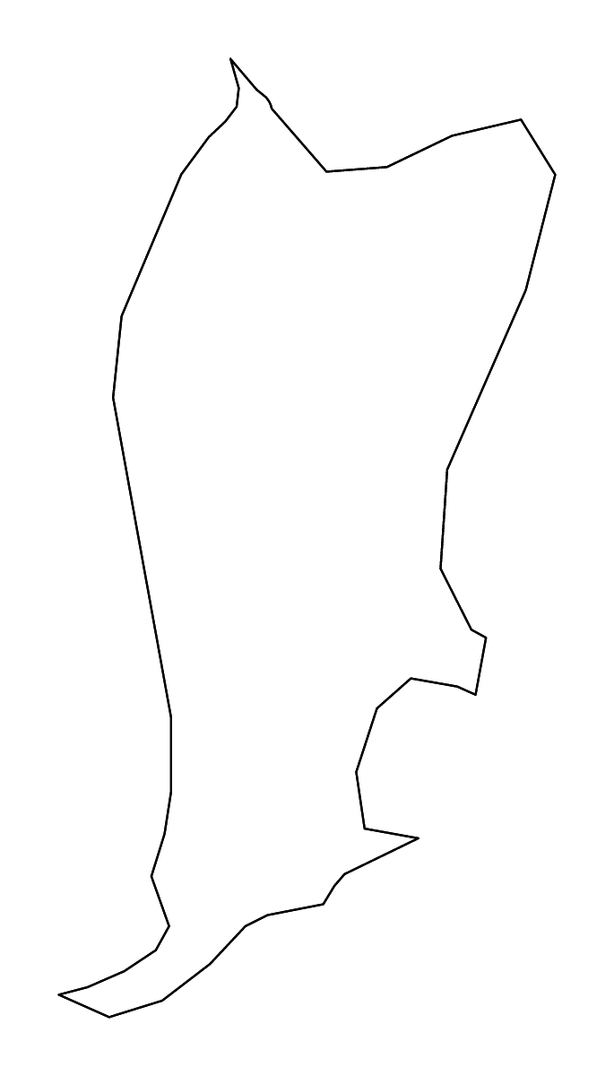 Outline map of Gorizia, Italy with rivers.