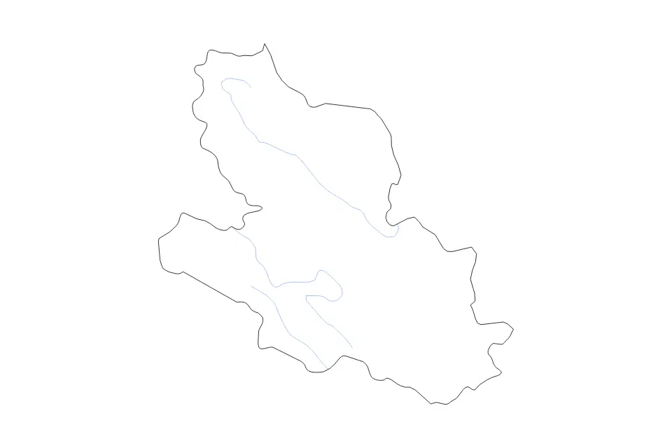 Mapa de L'Aquila, Italy de tipo contorno y ríos para Europa, con contorno y ríos con límites limpios.
