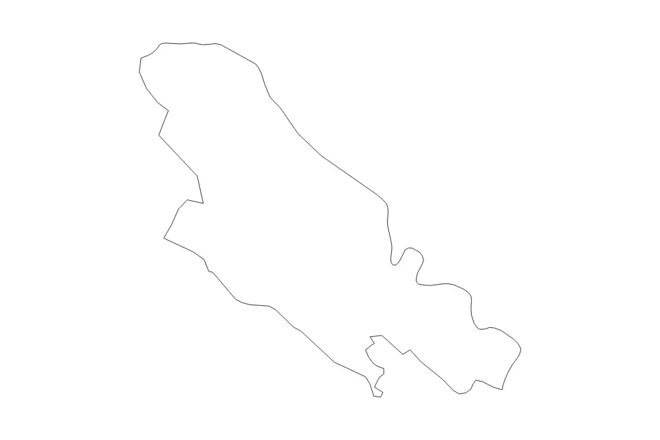 Outline map of La Spezia, Italy with subdivision borders.