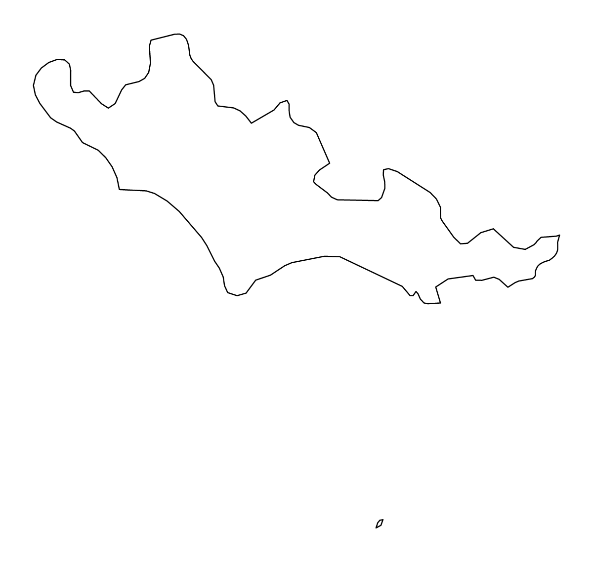 Carte de contour de Latina, Italy.
