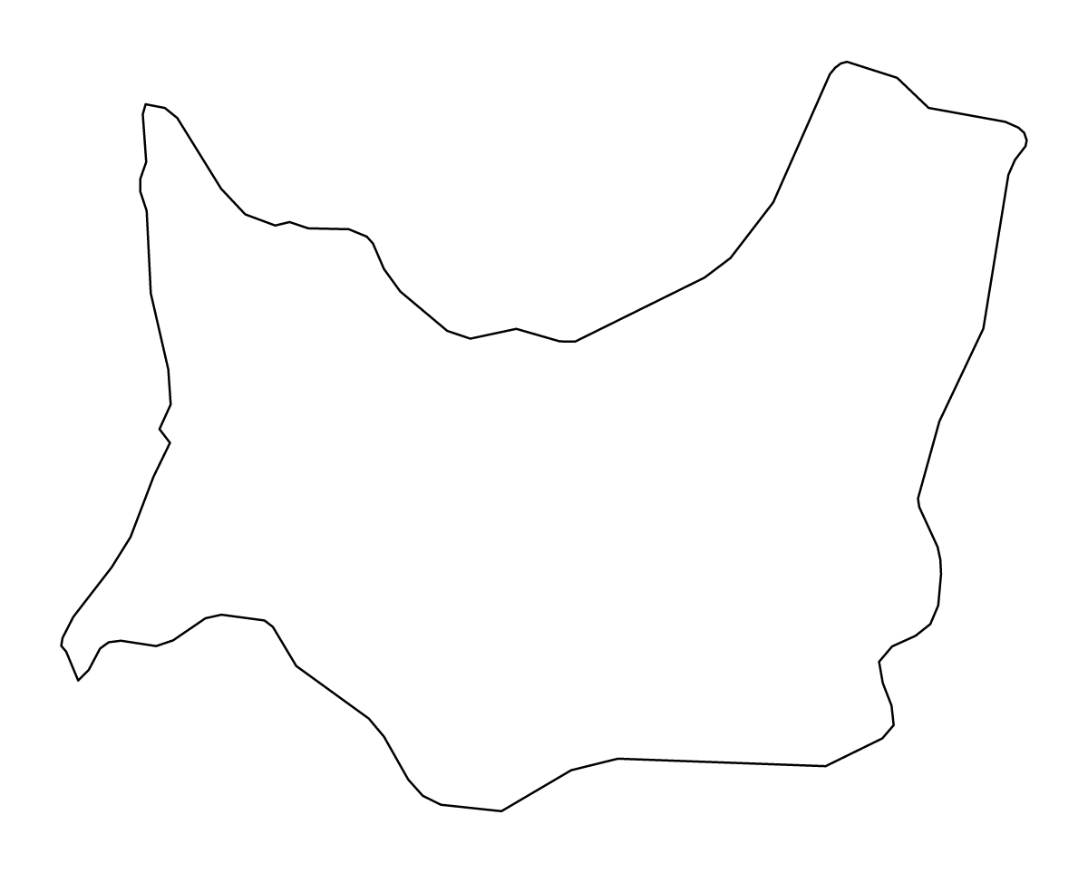 Carte de contour de Medio Campidano, Italy.