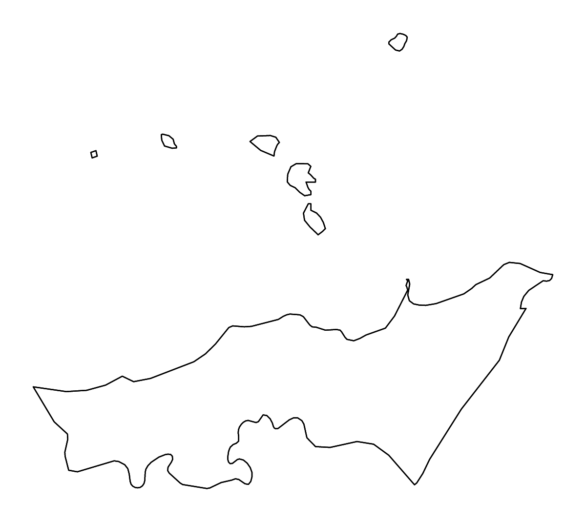 Carte de contour de Messina, Italy avec rivières.