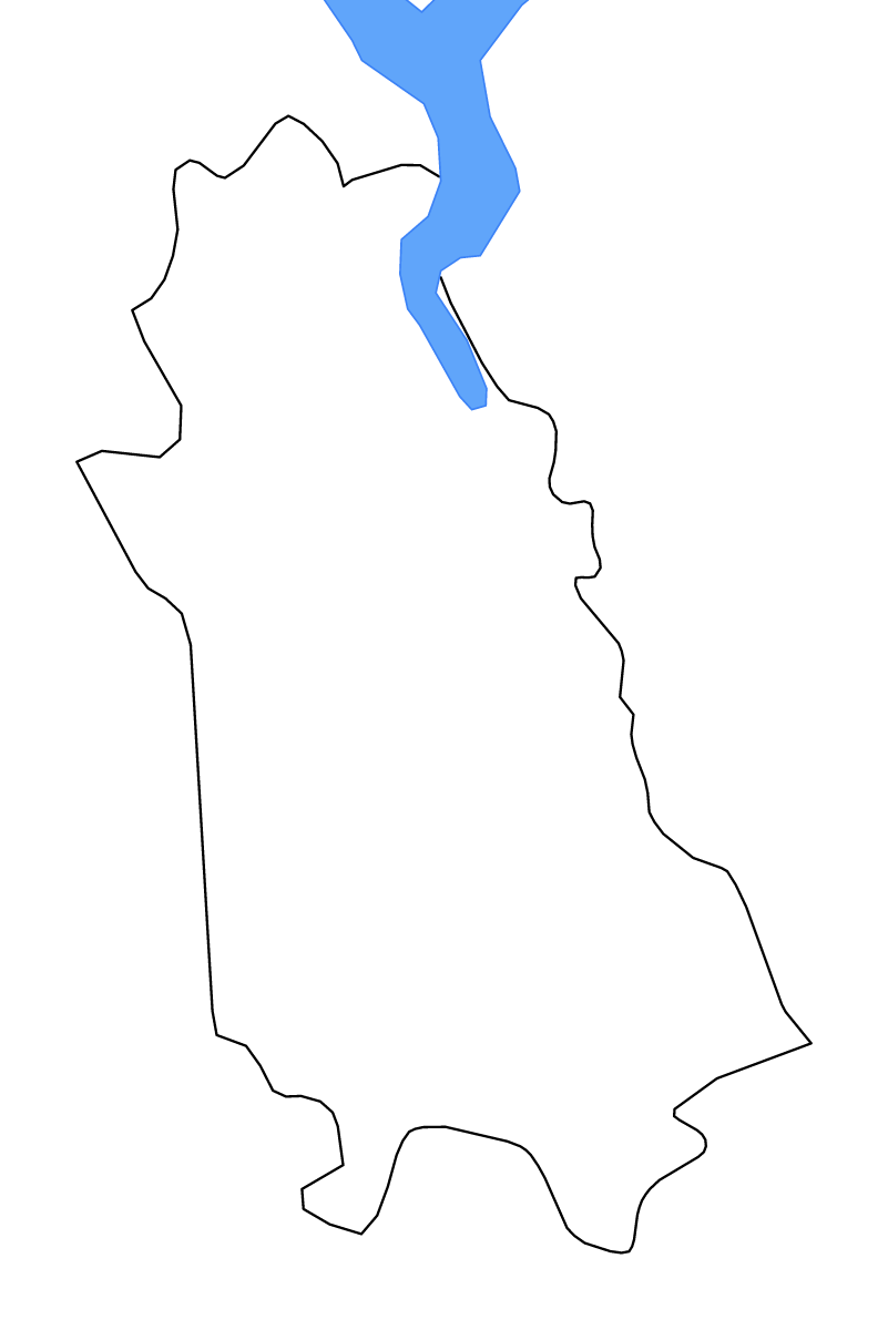 Mapa de contorno de Novara, Italy con lagos y ríos.