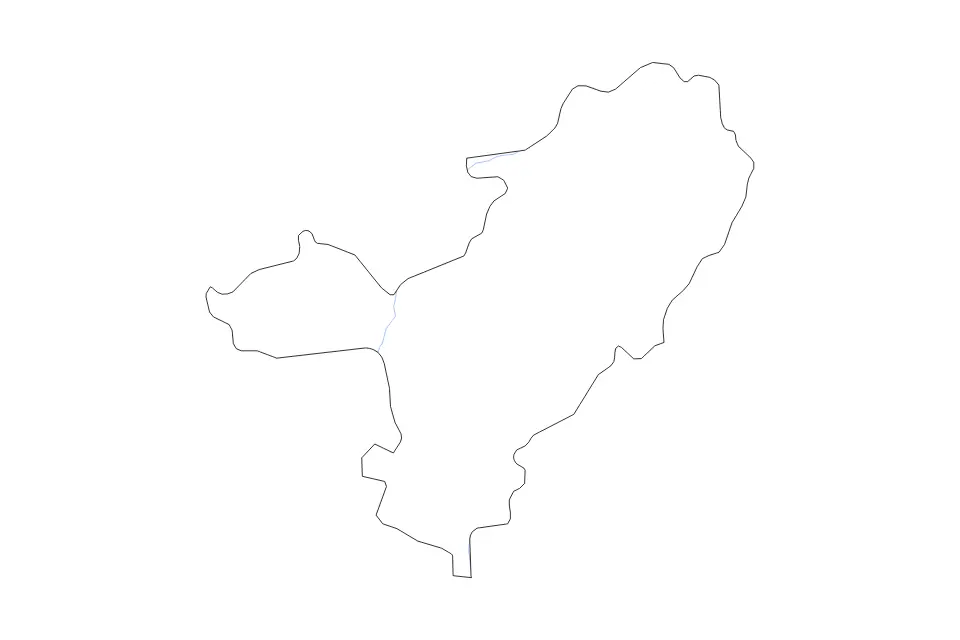 Mapa de Nuoro, Italy de tipo contorno y ríos para Europa, con contorno y ríos con límites limpios.