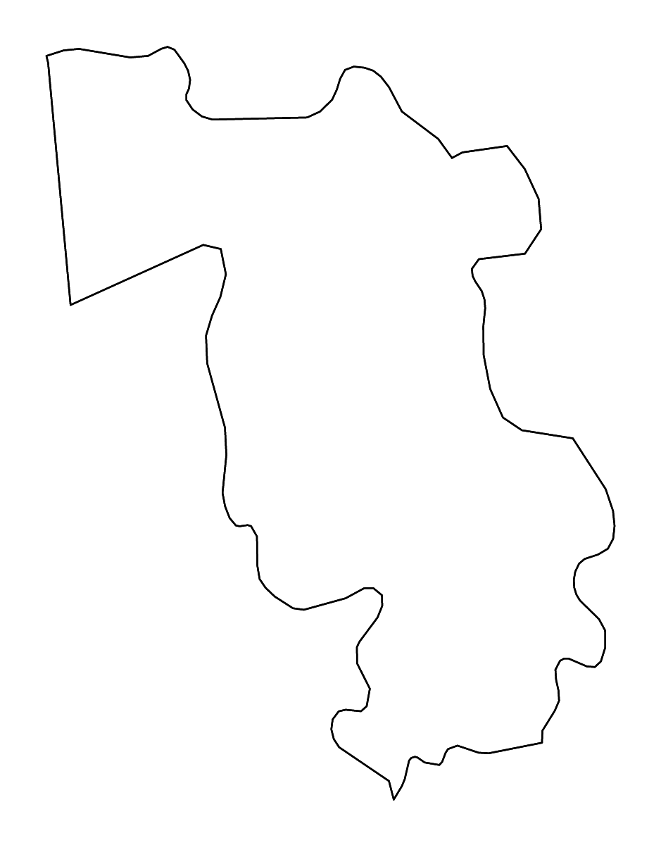 Mapa de contorno de Pisa, Italy con ríos.