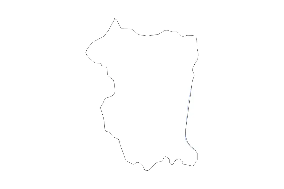 Mapa de Pordenone, Italy de tipo contorno y ríos para Europa, con contorno y ríos con límites limpios.