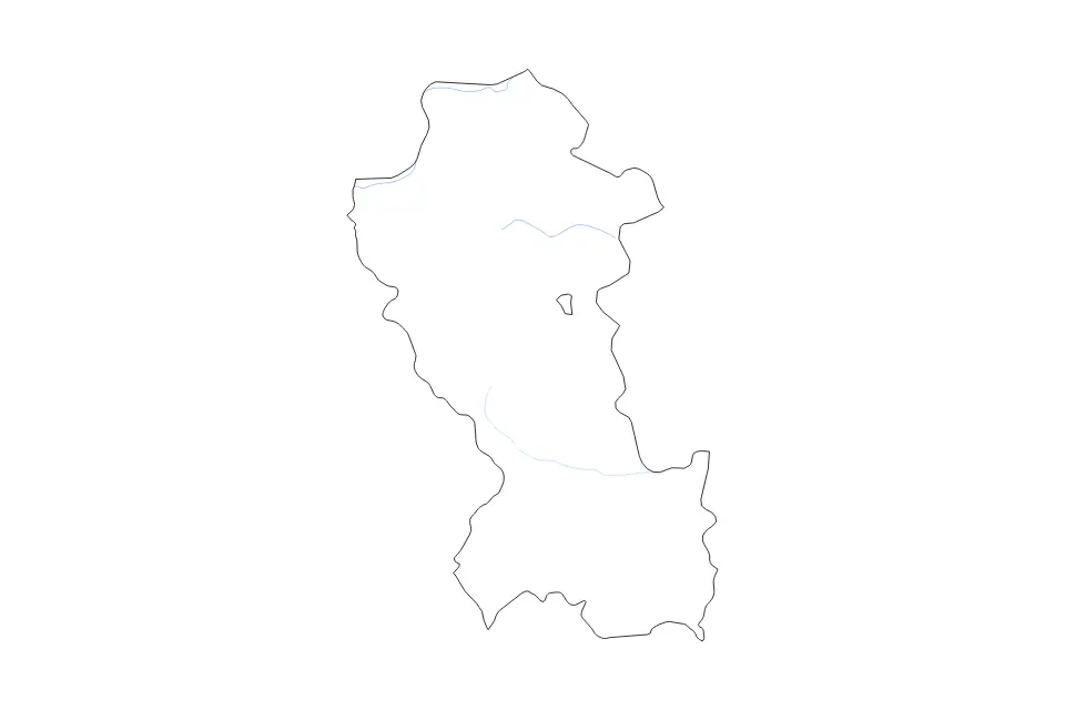 Mapa de Potenza, Italy de tipo contorno y ríos para Europa, con contorno y ríos con límites limpios.