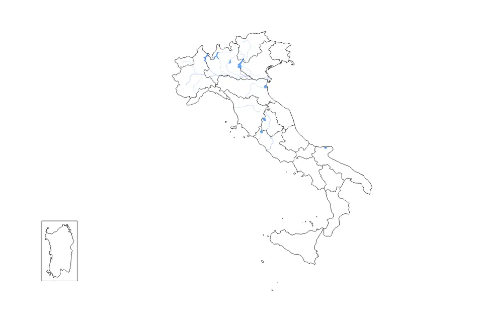 Vista previa del mapa de contorno de Italy