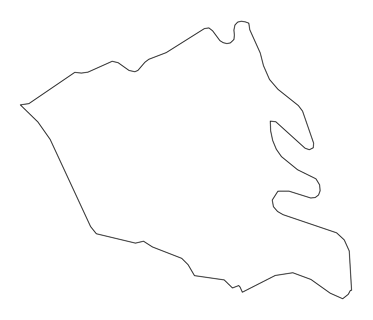 Mapa de contorno de Ragusa, Italy.