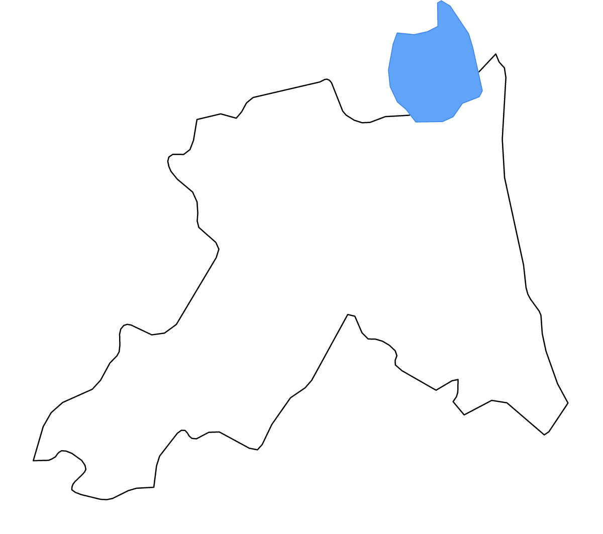 Mapa de contorno de Ravenna, Italy con lagos y ríos.