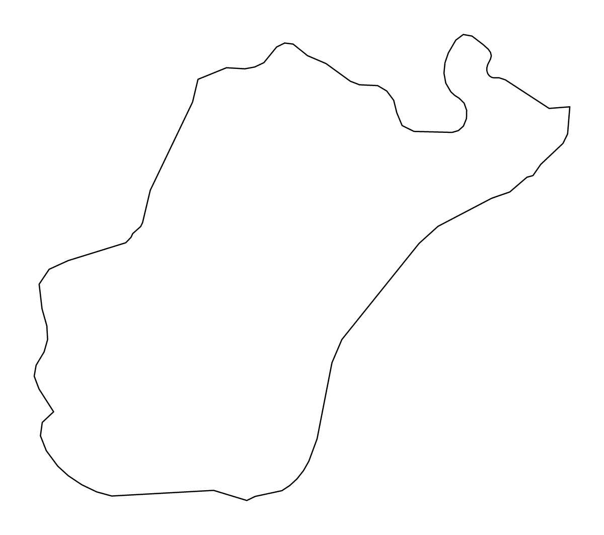 Mapa de contorno de Reggio Calabria, Italy.