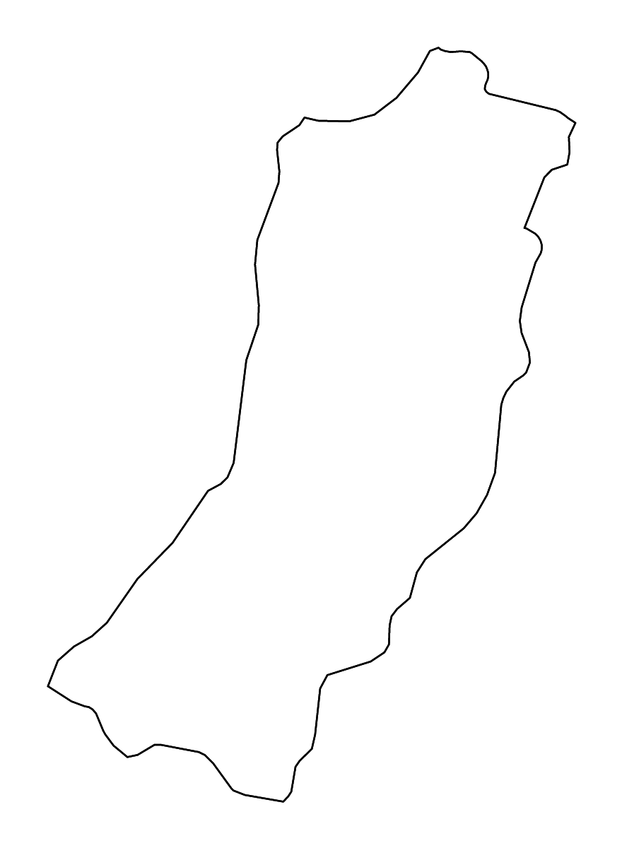 Mapa de contorno de Reggio Emilia, Italy con ríos.