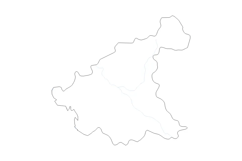 Mapa de Rieti, Italy de tipo contorno y ríos para Europa, con contorno y ríos con límites limpios.