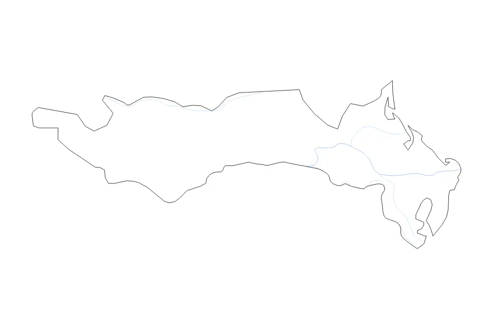 Mapa de Rovigo, Italy de tipo contorno y ríos para Europa, con contorno y ríos con límites limpios.