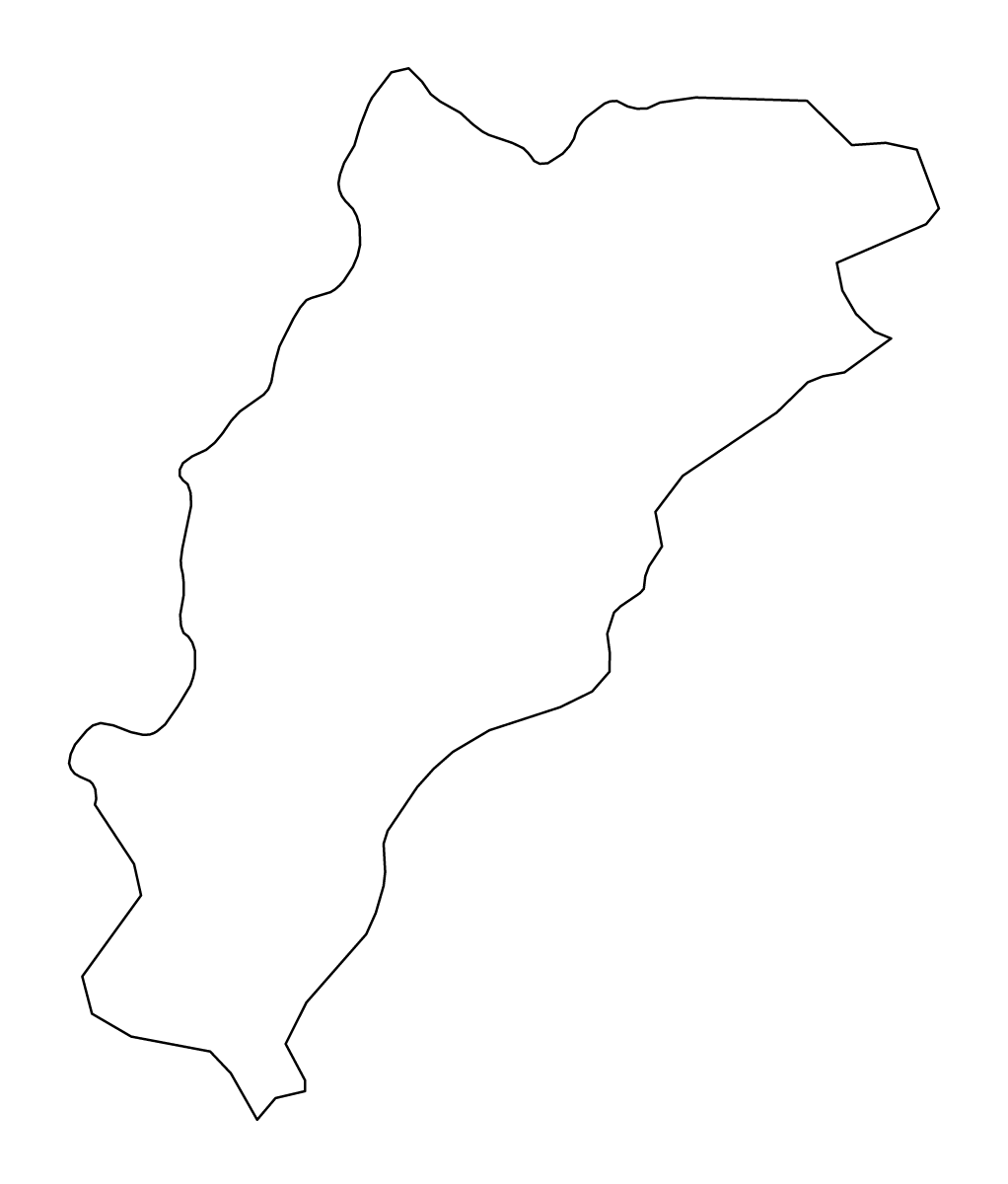 Outline map of Savona, Italy.