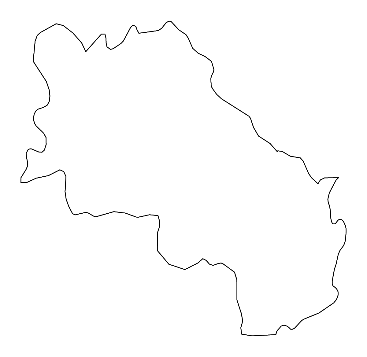Mapa de contorno de Siena, Italy con ríos.