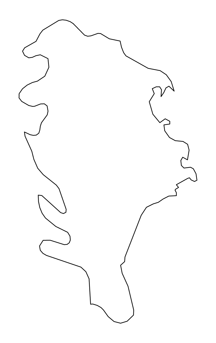 Outline map of Syracuse, Italy.