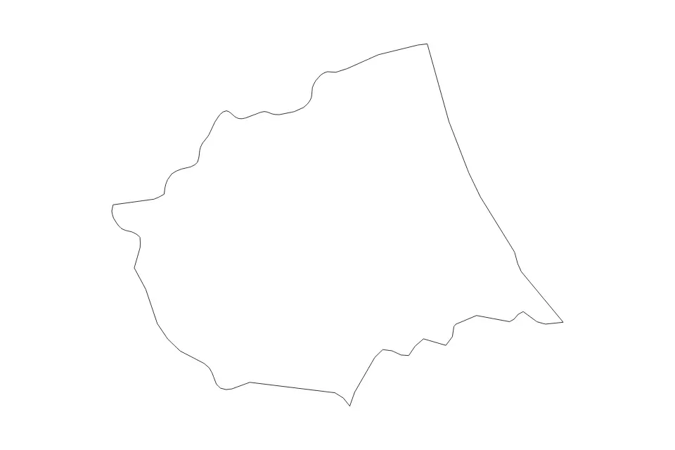 Mapa de Teramo, Italy de tipo contorno para Europa, con contorno con límites limpios.