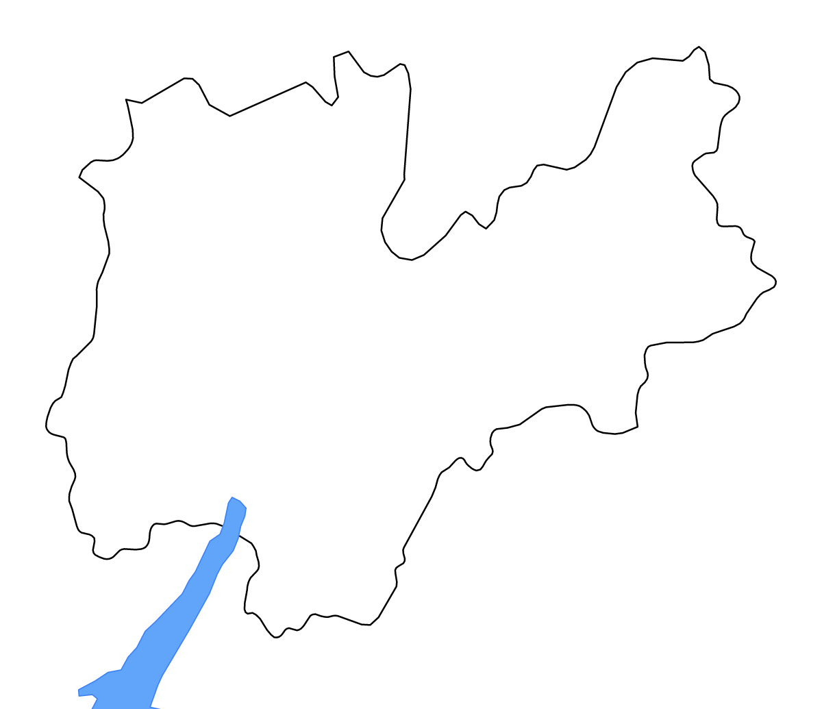 Mapa de contorno de Trentino, Italy con lagos y ríos.