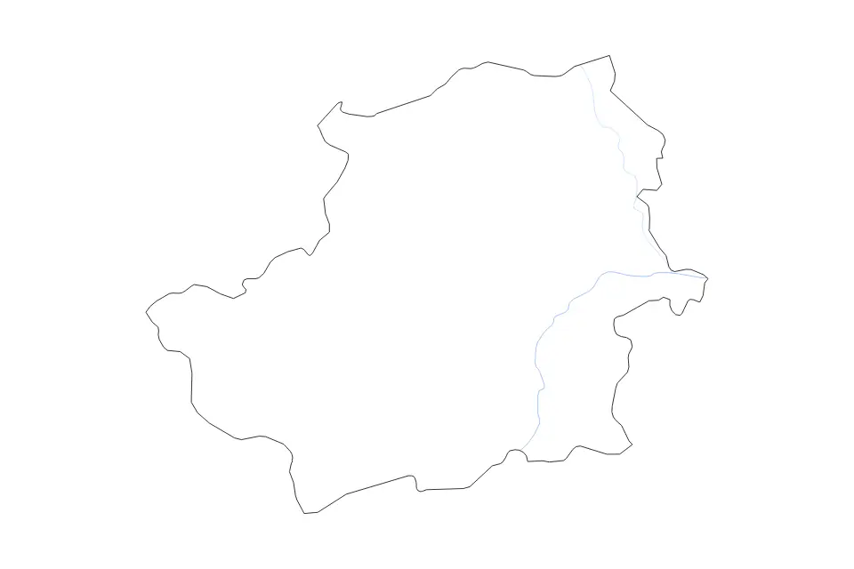 Carte de Turin, Italy de type contour et rivières pour Europe, montrant contour et rivières avec des limites nettes.