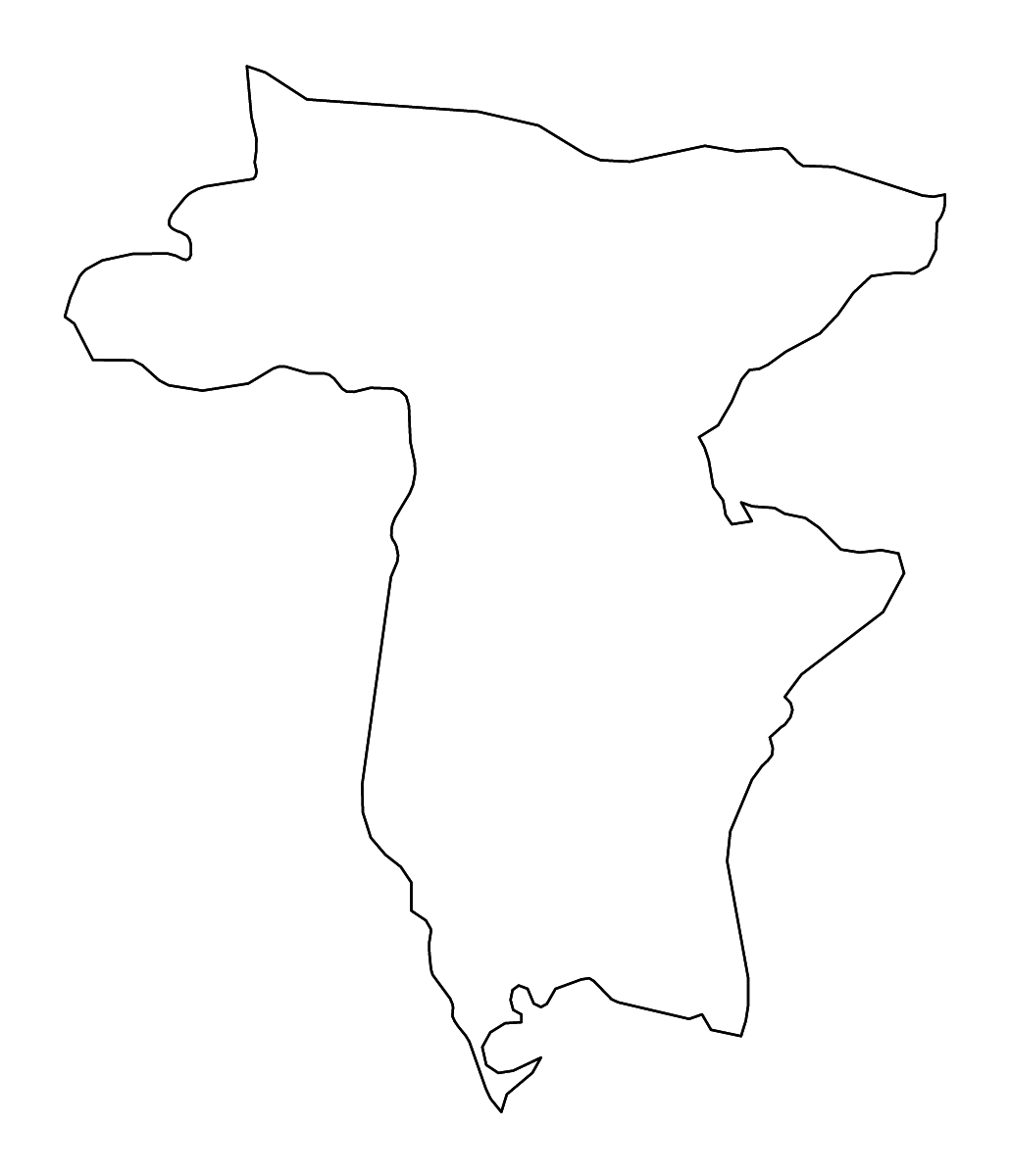 Mapa de contorno de Udine, Italy con ríos.