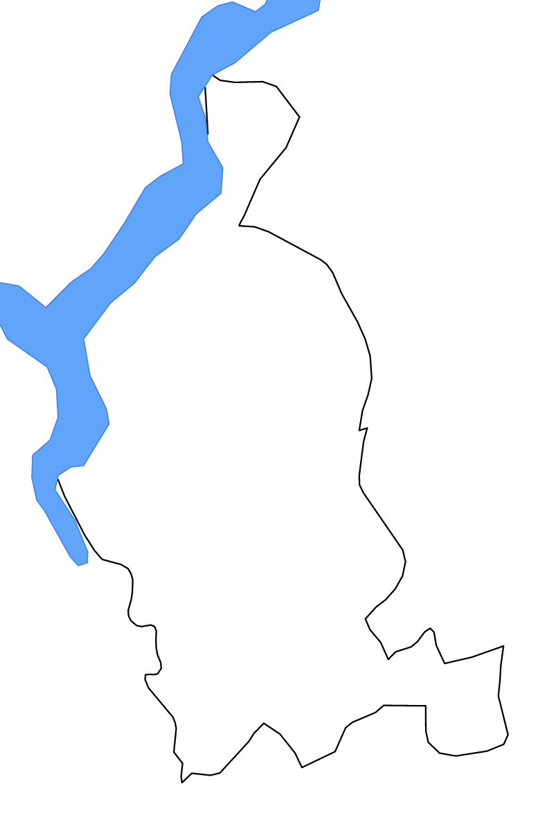 Mapa de contorno de Varese, Italy con lagos y ríos.