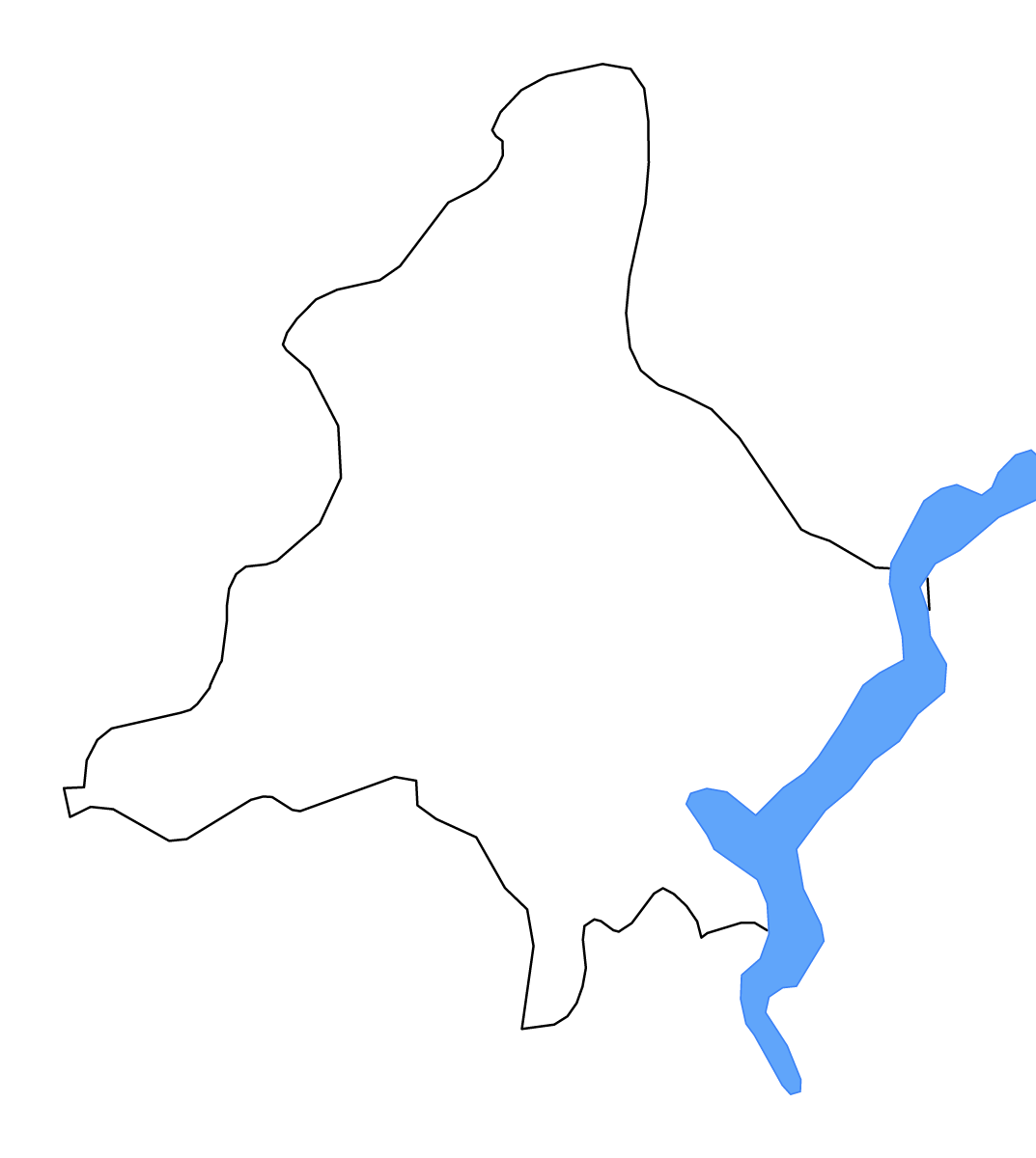 Mapa de contorno de Verbano-Cusio-Ossola, Italy con lagos.