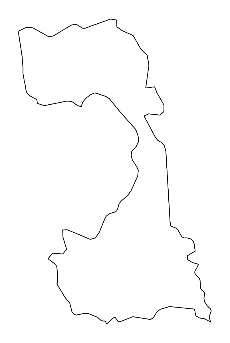 Mapa de contorno de Vercelli, Italy con ríos.