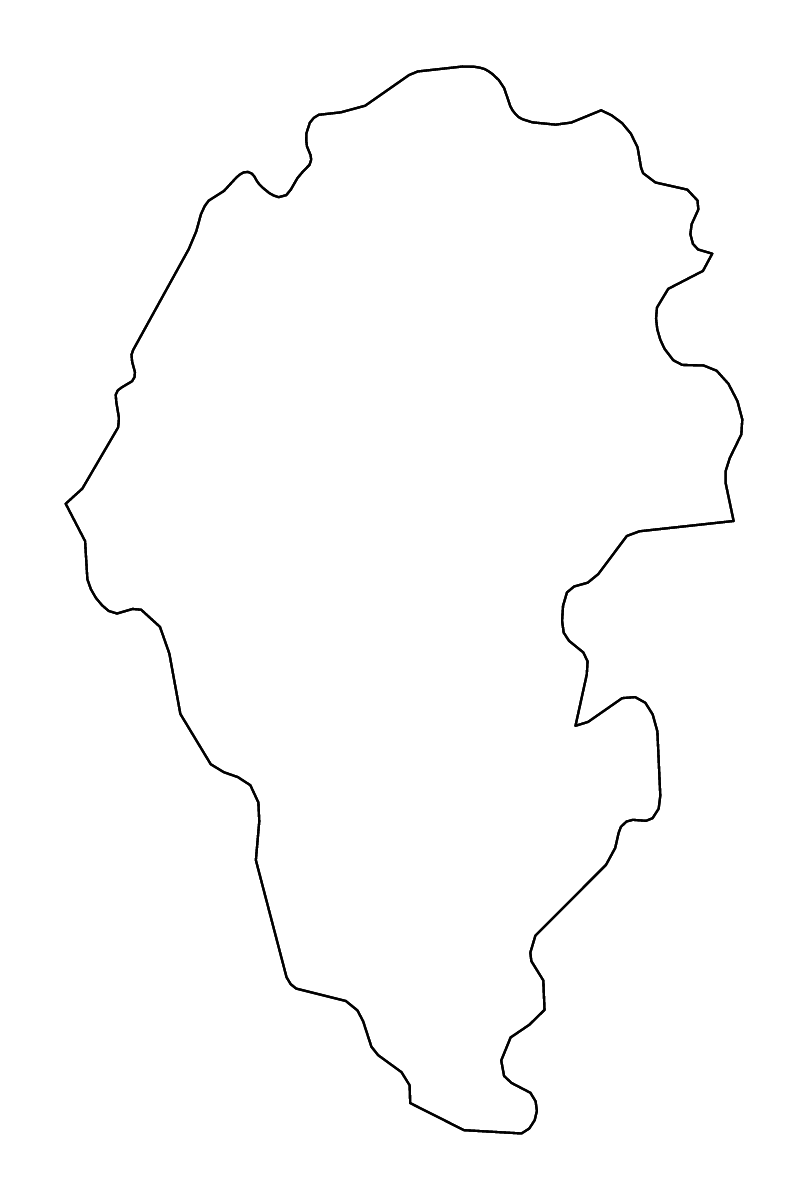 Mapa de contorno de Vicenza, Italy con ríos.