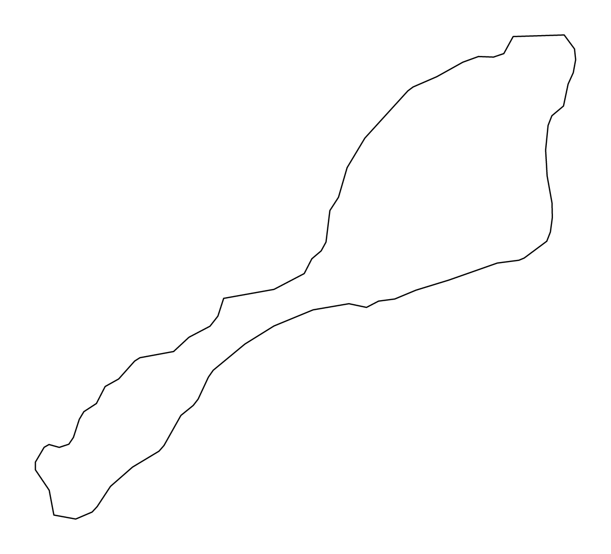 Mapa de contorno de Jan Mayen.
