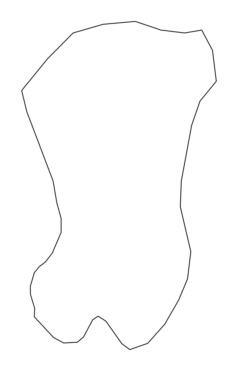 Outline map of Dragaš District, Kosovo.