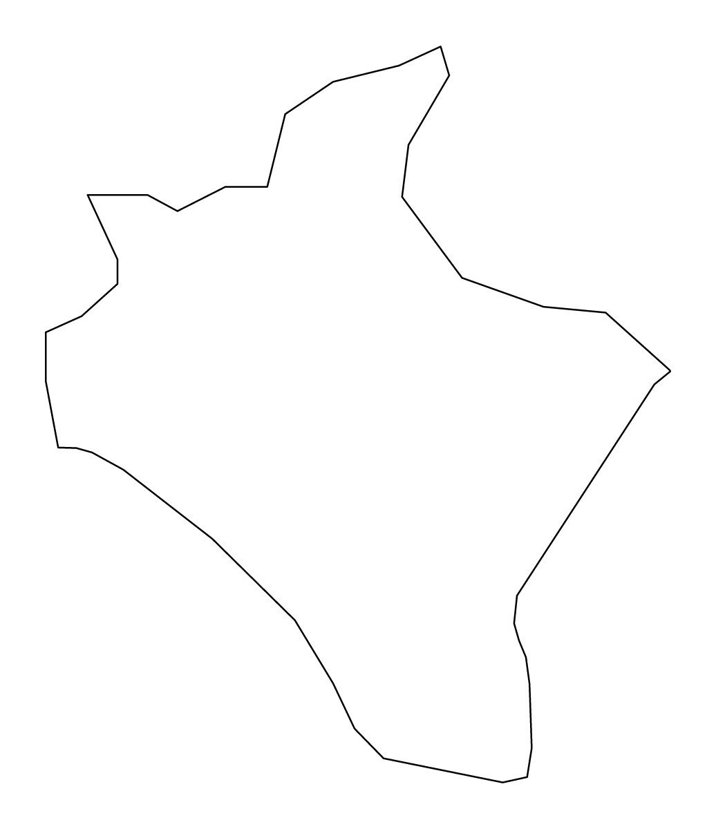 Carte de contour de Kačanik, Kosovo.