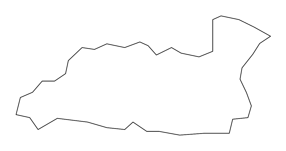 Outline map of Lipljan District, Kosovo with rivers.