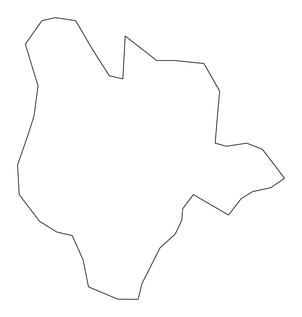 Mapa de contorno de Skenderaj/Srbica, Kosovo.