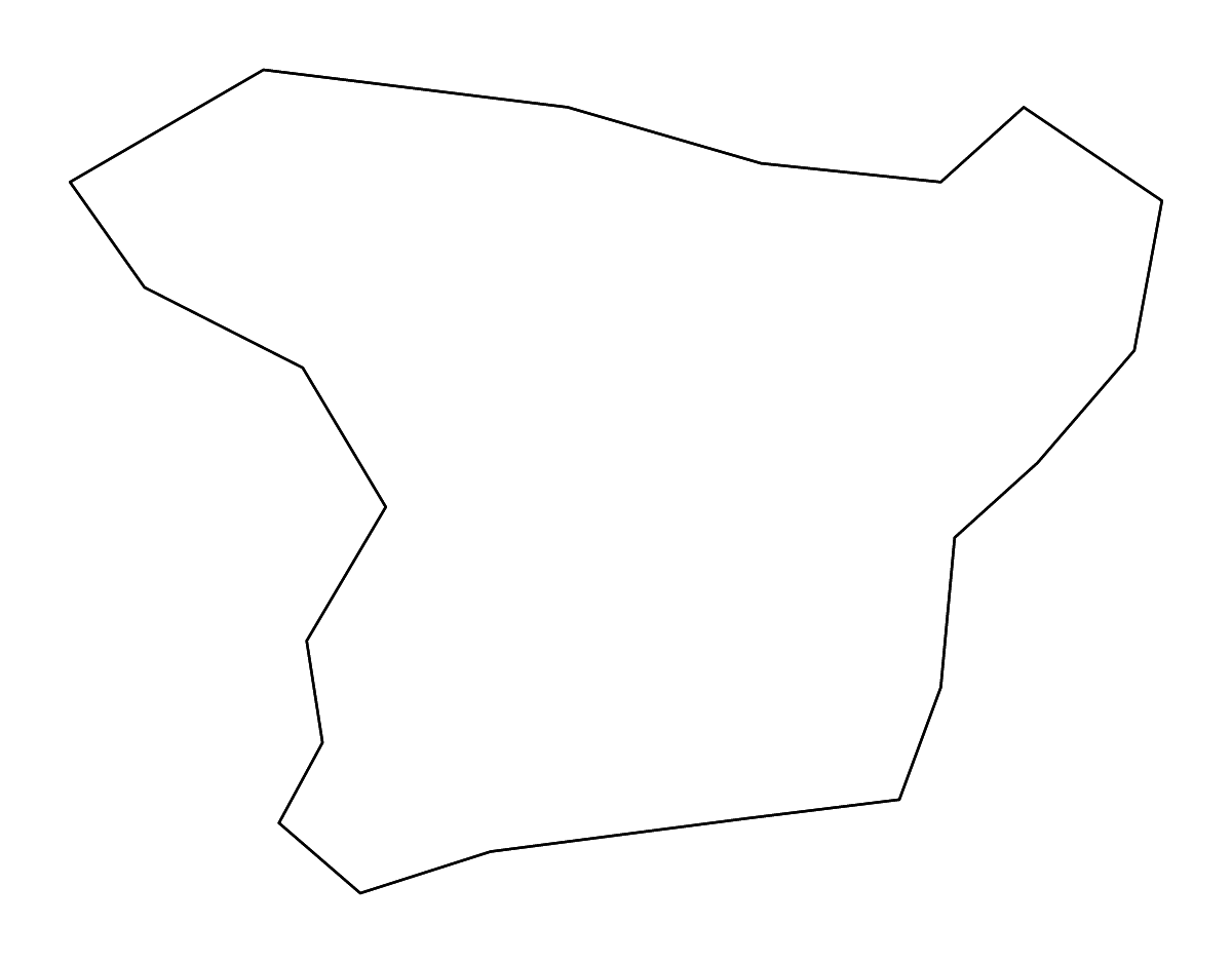 Mapa de contorno de Štimlje, Kosovo con ríos.