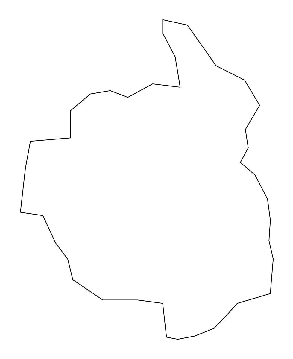 Mapa de contorno de Suva Reka, Kosovo.