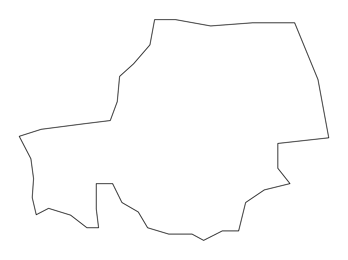 Carte de contour de Uroševac/ferizaj, Kosovo.