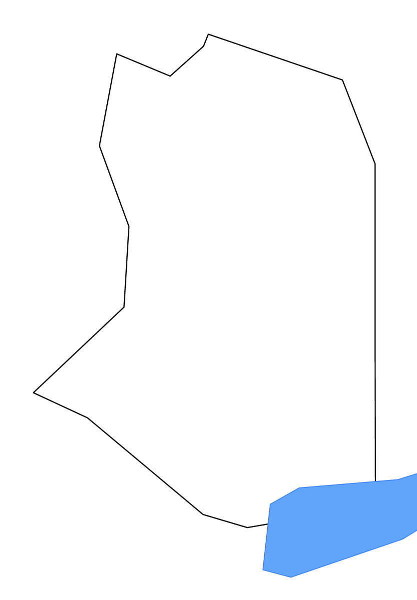 Mapa de contorno de Aizkraukle, Latvia con lagos.