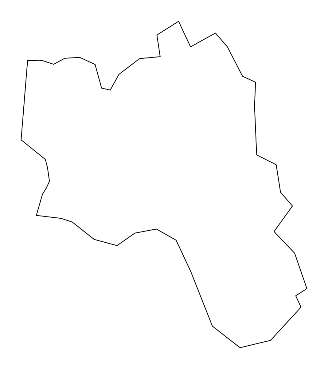 Carte de contour de Auce, Latvia.