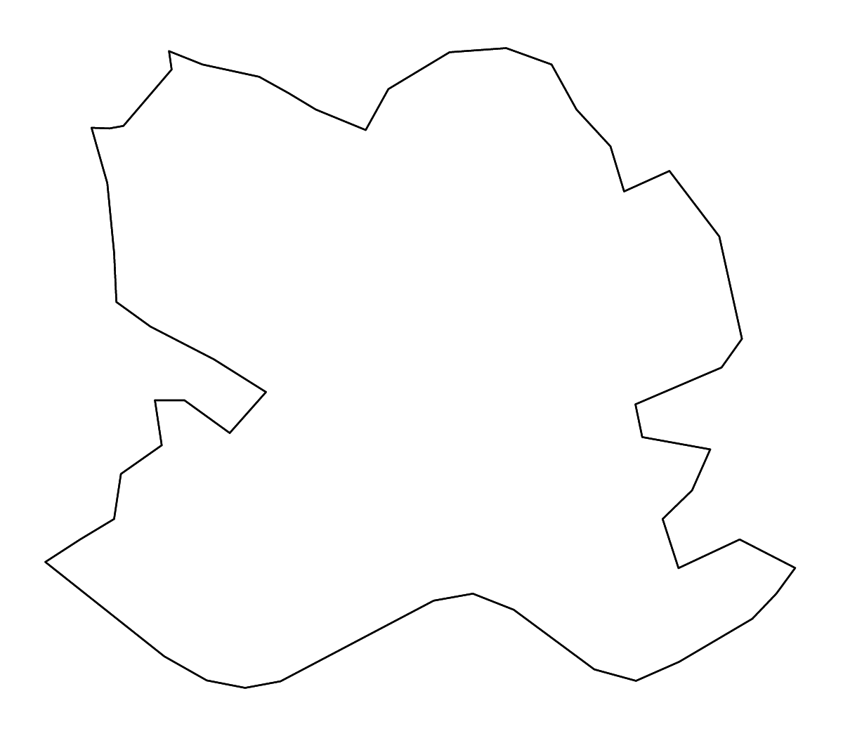 Mapa de contorno de Bauska, Latvia con ríos.