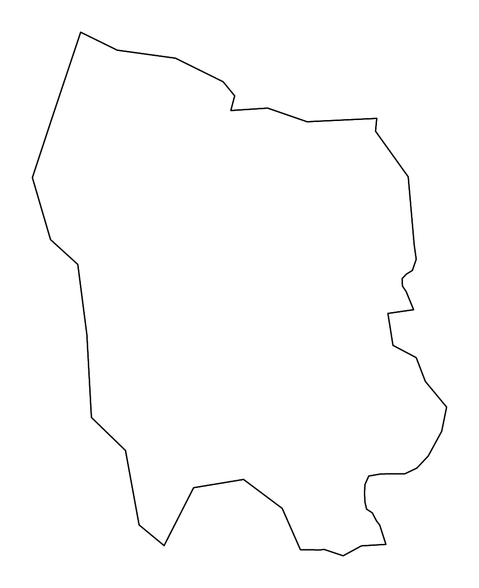 Mapa de contorno de Brocēni, Latvia con ríos.